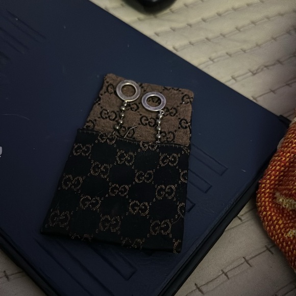 Gucci-bead-silver-drop-hook-earrings - Picture 4 of 4